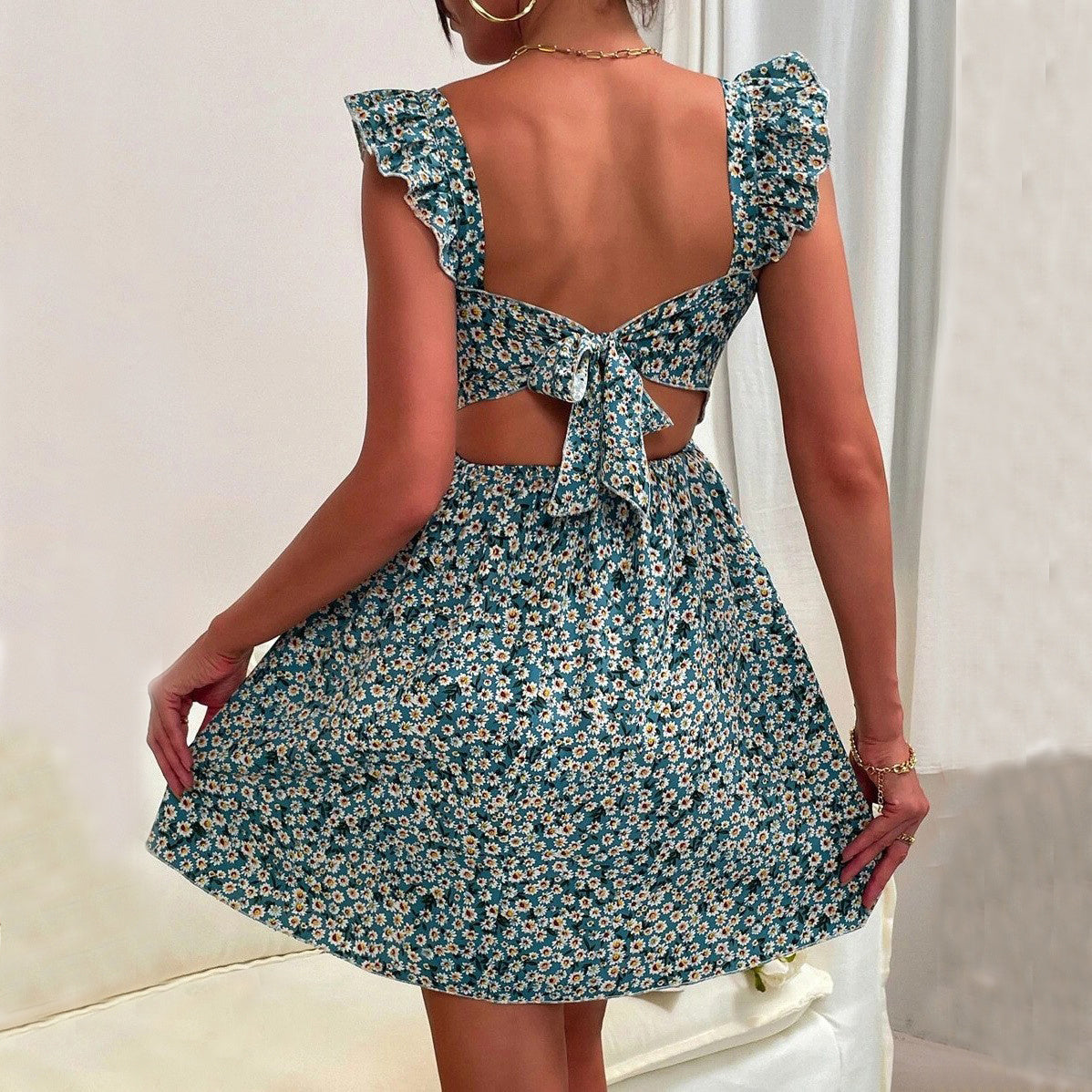 Summer Square-neck Holiday Dress