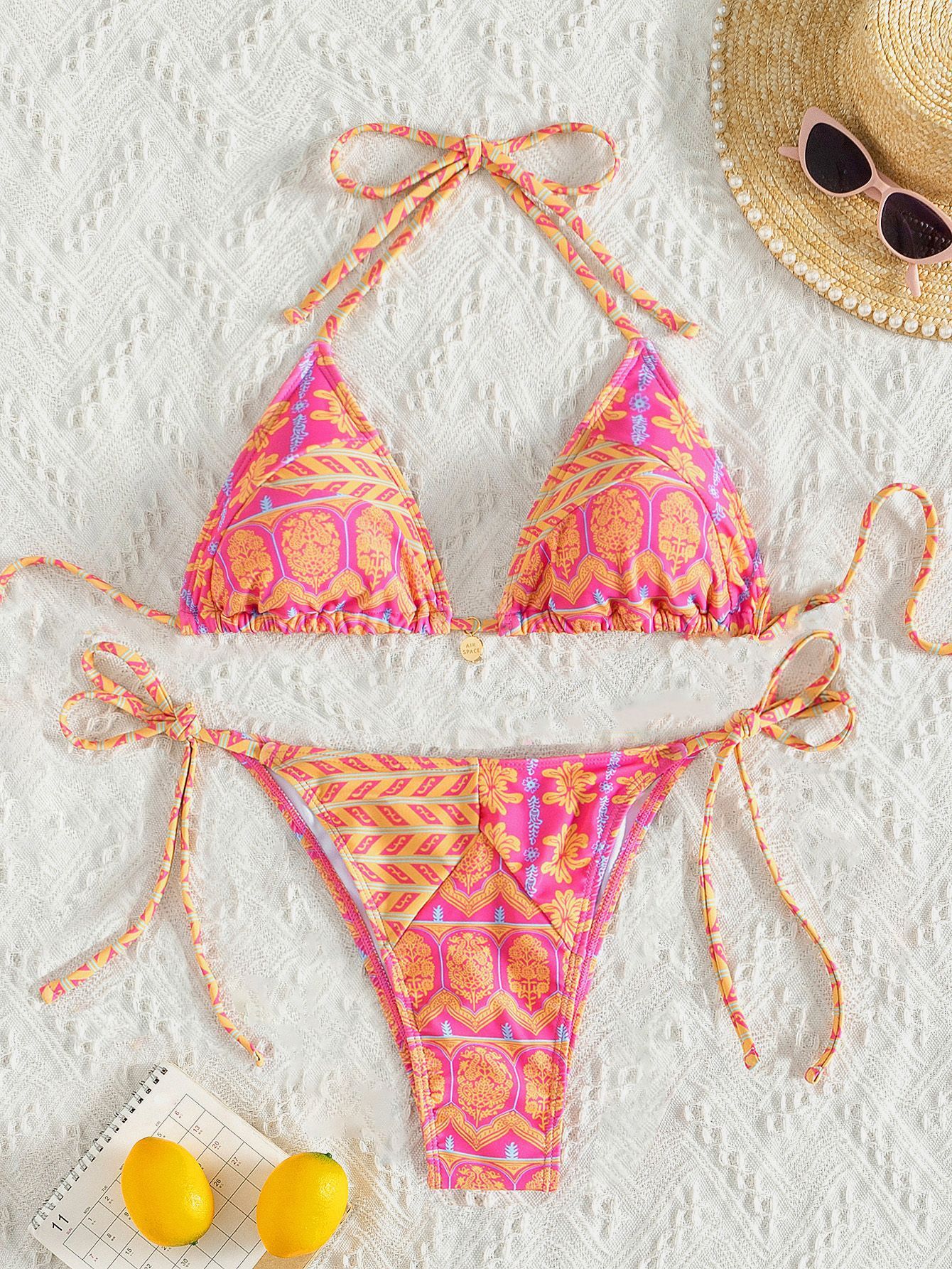 Stitching Bandage Swimsuit