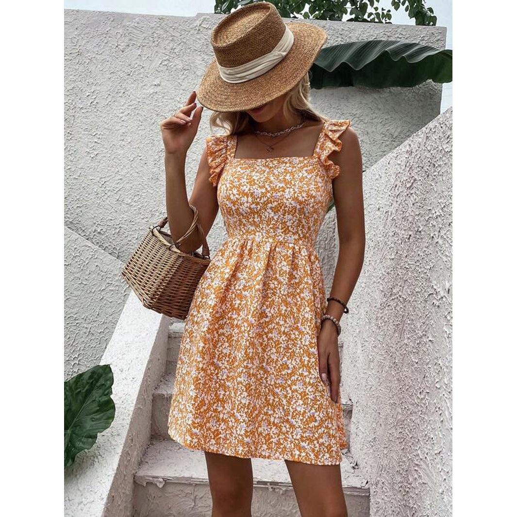 Summer Square-neck Holiday Dress