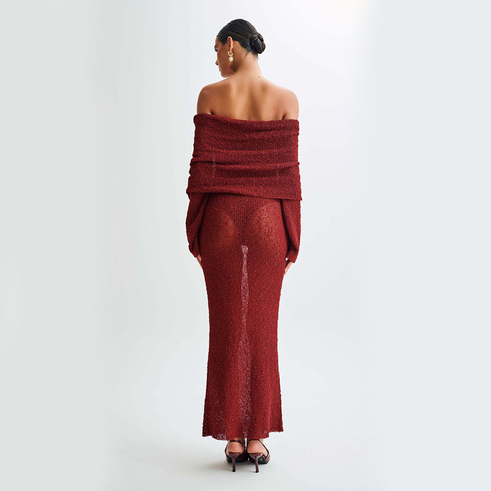Knitted Beach Holiday Long Dress
