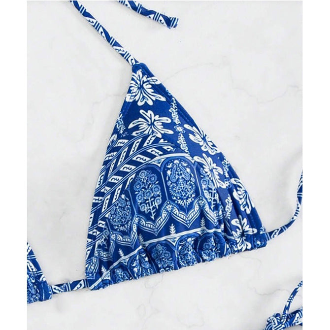 Stitching Bandage Swimsuit