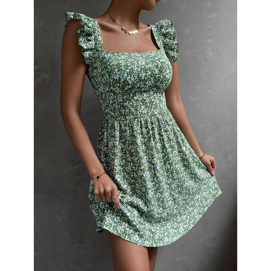 Summer Square-neck Holiday Dress