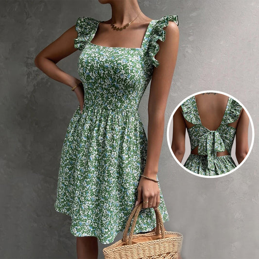 Summer Square-neck Holiday Dress